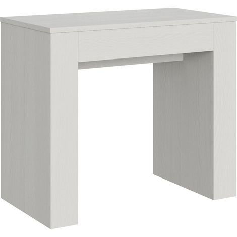 Consolle Allungabile 90-307x49x78 cm in Nobilitato Bianco (1/5)