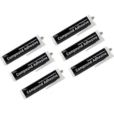 MX Shower Tray Installation Compound Adhesive 380ml Black Pack of 6 (1/3)