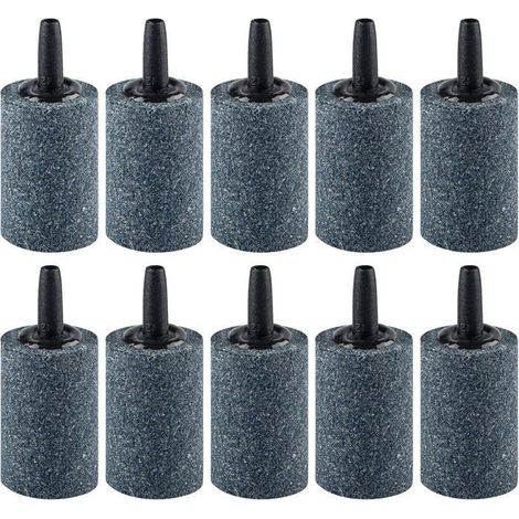 Pierre à air - Lot de 10 - Cylindre 3 cm - Diffuseur de bulles - Pour aquarium et système DWC (1/5)