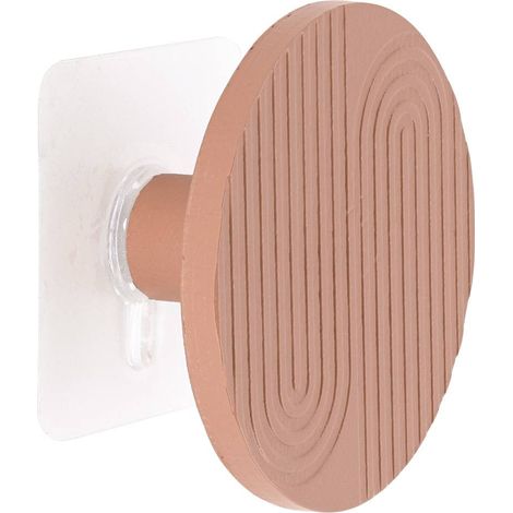 Piolo in legno di bambù inciso d 8cm su adesivo - cappuccino - Tendance