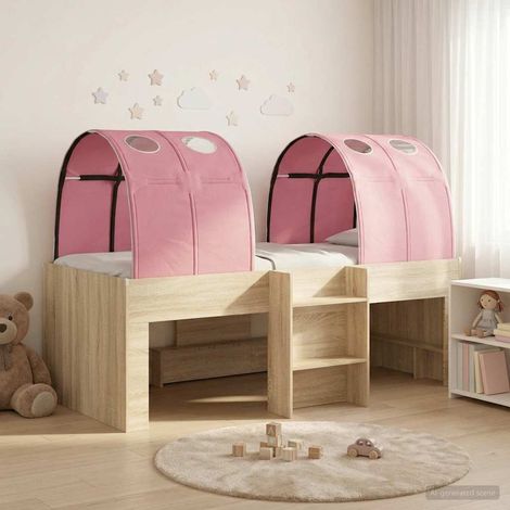 Cama con Túnel 4 uds. Sonoma y Rosa Madera de ingeniería (1/5)