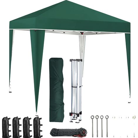 Caseta de jardín, impermeable, altura regulable, verde. (1/2)