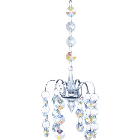 Pendentif attrape-soleil en prisme de cristal, créateur d'arc-en-ciel pour la décoration de la maison et du jardin (1/5)