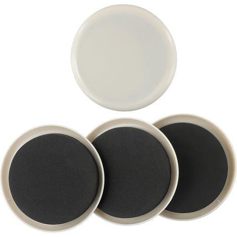 Heavy-duty furniture glides for carpet – Reusable EVA foam movers and pads for sofa, bed, refrigerator – 8.9 cm round floor protectors for easy moving of (1/5)