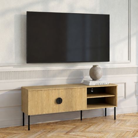 Meuble TV moderne en bois et métal 160cm DIMITRI (1/5)