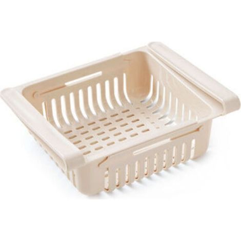 Boite Rangement Frigo Réfrigérateur Escamotable Avec Tiroir Organisateur Boîte de Rangement Pour Réfrigérateur Garder le Réfrigérateur(Blanc) (1/5)