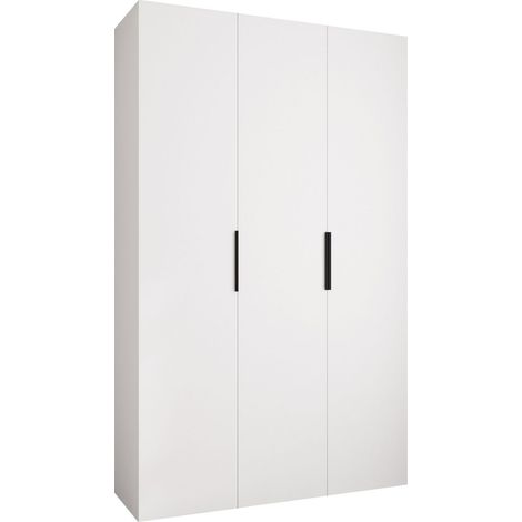 Armoire Hartford 573, Blanc, 246x150x42cm, Portes d'armoire: Avec des charnières, Nombre d'étagères: 7 (1/5)