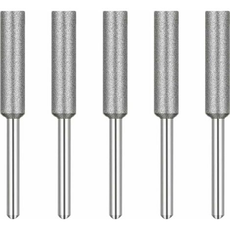 Afilador de motosierra ZVD, cabezal de afilado de diamante, piedra de afilar para motosierra, 4 mm, 5 piezas (1/4)
