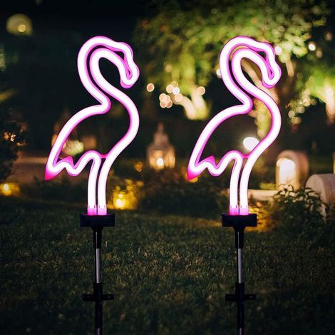 Solar-Gartenleuchte, wasserdicht, Solar-Rasendekoration, Neon-Flamingo-Landschaftsleuchte (1/5)