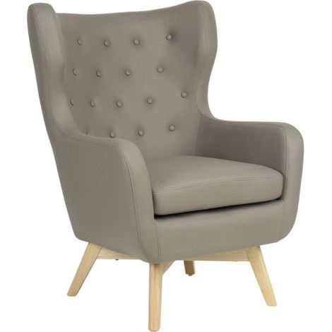 Ohrensessel grau 101x75x85cm