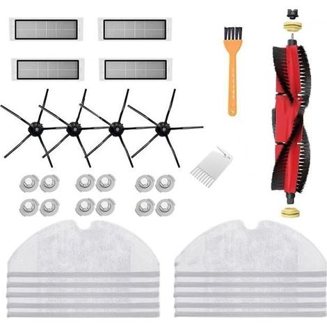 33 PièCes SéRies de Brosse LatéRale de Brosse Principale de Filtre HEPA Lavable pour Xiaomi Roborock S5 Max S6 Accessoires (1/4)