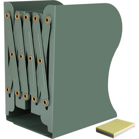Serre Livre Metal, Cale Livre Extensible, 1 pièce, Vert (1/5)