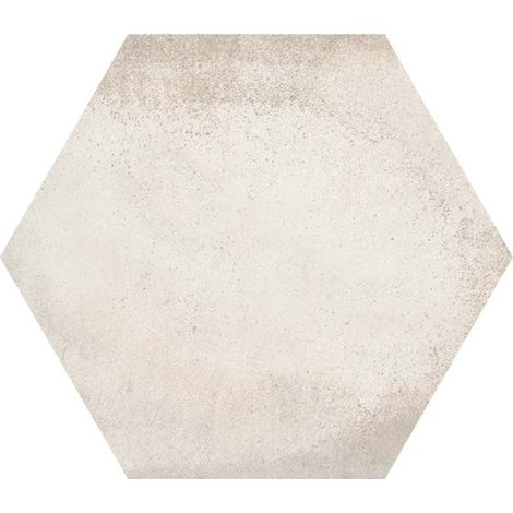 Carrelage effet chaux hexagone LAVERTON HEXAGONO BAMPTON ET BENENDEN Hexagone 26.6x23cm Crème - Sable - Mat - boîte de 0.50 m2 Hexagone 26.6x23 cm Cr