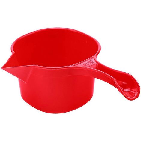 Louche à boue céramique avec manche en plastique épais pour pelle à eau (rouge) (1/5)