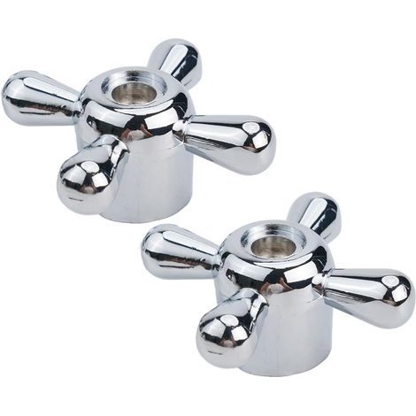 Set mit 2 Eckventilen für Spülbecken, Gemüsebecken, Waschbecken, Einzel-Kaltwasserhähne, Schnellöffnungs-Handrad, Badezimmer-Schaltergriff-Zubehör, Modell J (1/5)