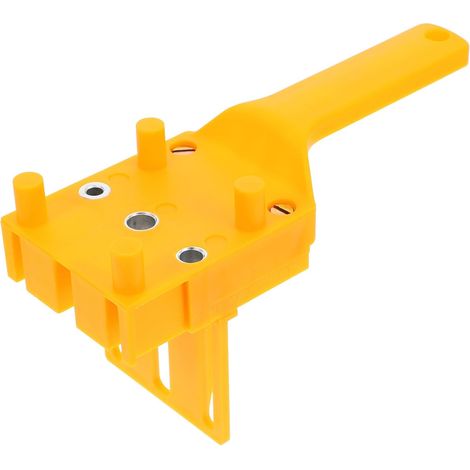 Localiteur de forage Positionneur de Trou Droit Outil De Travail Du Bois De Poche pour Précis BRICOLAGE De Forage En Plastique -jaune (1/4)