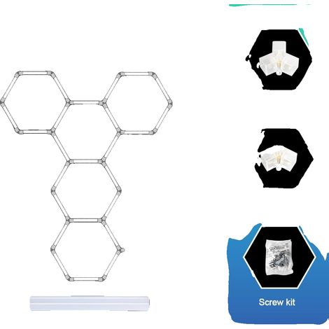 LED-Lampen, sechseckiges Design, 6500K kühles Weiß, 5-Loch-I, Anderes Loch kontaktiere mich-b (1/2)