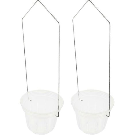 Petits pots suspendus plastique respirant pour orchid茅e Phalaenopsis, crochets fer, d茅co int茅rieur鈥慾ardin (1/5)