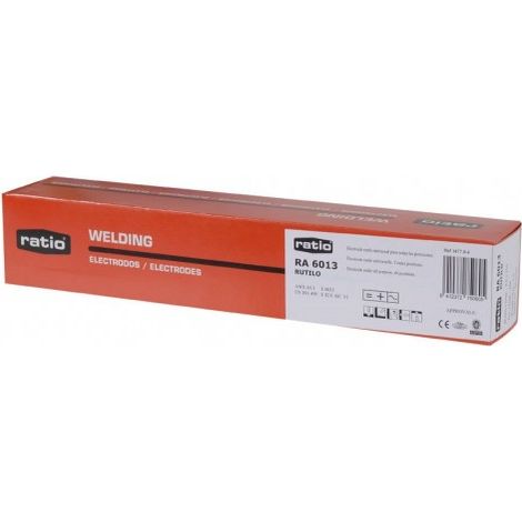 Electrodos de soldadura rutilo Ratio - Ø 1,6x275 mm 300 unidades.