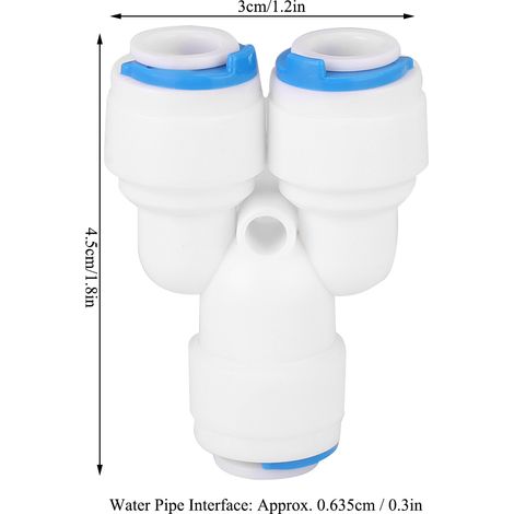 Connexion PE pour Purificateur d'eau (702Y G1/4 Y Tee 5 Pièces) - POM Haute Qualité, Connecteur, Joint, Robinet (1/5)