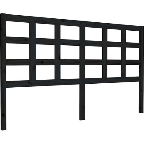 Maison Exclusive - Cabecero de cama madera maciza de pino negro 1 (1/5)