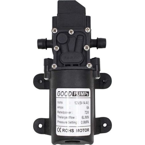 Pompe Aspirante À Membrane Haute Pression 12V 72W 6L Tuyau Droit Pour Eaux Usées (1/4)