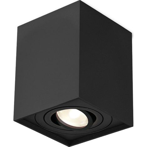 Plafonnier alu GAMA-8010E carré GU10 35W Noir (1/5)