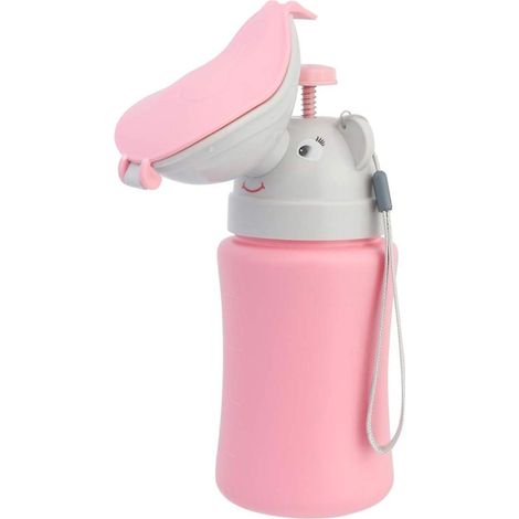 Urinoir portable pour enfant, toilettes mobiles pour bébé garçon et fille, rose, idéal pour les voyages en voiture et le camping. (1/5)