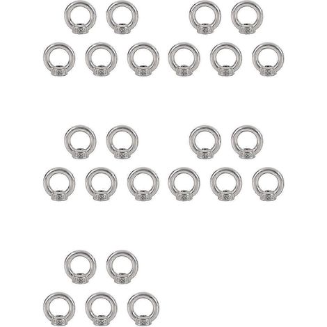 25 écrous à œil M6 en acier inoxydable pour levage marin, œillets pour levage de câbles (1/5)
