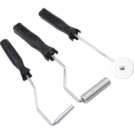 Ej.Life 3pcs Rouleau Débulleur, Bulle Paddle Outil, Fibre de Verre d’Alliage d’Aluminium, kit pour Moule, Résine, Composite