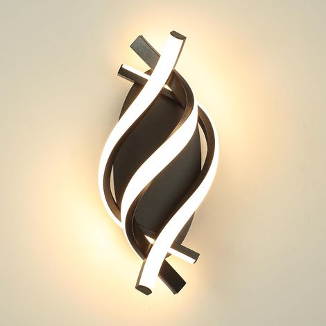 Applique Murale Intérieure Moderne 21W, 3000K LED Lampe Murale 2100lm CRI≥80, Éclairage Mural pour Salon, Chambre, Couloir, Escaliers et Lampe de Chevet Noir (1/5)