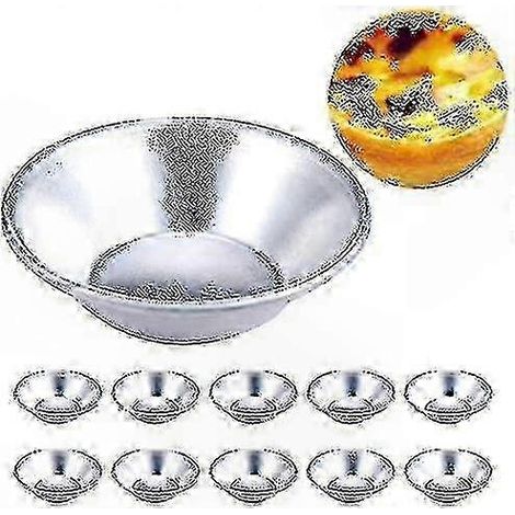 Set mit 10 runden Tartelette-Förmchen für Backofen, Backutensilien und Kuchenbacken (1/3)