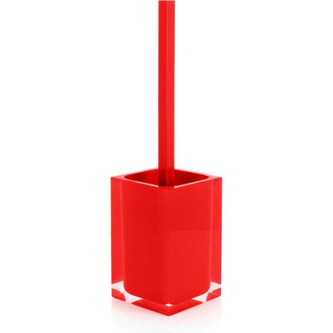 Scopino WC d'appoggio con ciuffo in setole linea Rainbow Gedy RA33 Rosso (1/2)