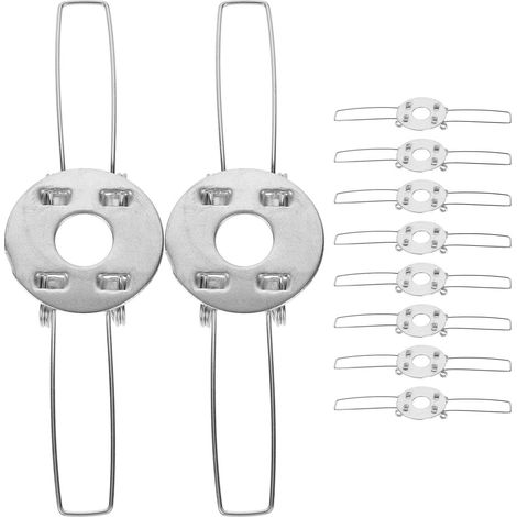 Pinces à Ressort Fixation Sécurisée pour Abat-jour Lot de 10 en Fer Galvanisé Argenté Empêchant Vibration et Chute, Adaptées aux Lampes de Bureau et Lampadaires (1/5)