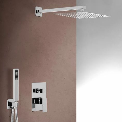 Set doccia completo cromato soffione 30 miscelatore e kit doccia (1/5)