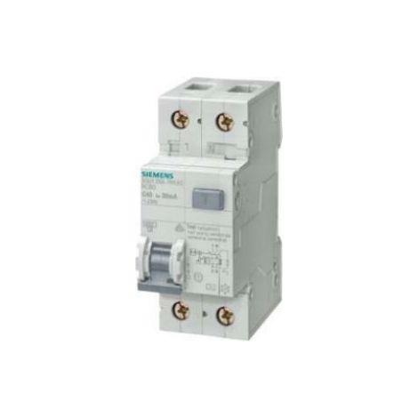 Siemens interruttore magnetotermico differenziale 4,5ka 1p+n 20a tipo ac 300ma 5su1653-1kk20 5su16531kk20