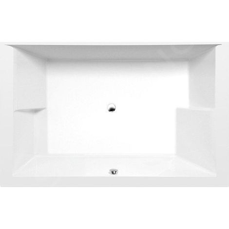 Baignoire rectangulaire avec support DUPLA. Cadre 180x120x54cm, Blanc (1/5)