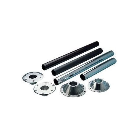 Pied de table chromé 70 cm pour caravane et camping-car