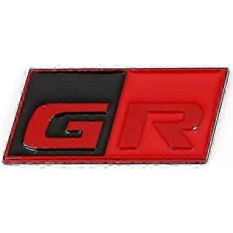 3D-Metalllogo GR Sport Emblem Kofferraumaufkleber für Toyota RZ RC RS Yaris Corolla CH Harrier Camry GR Sport Emblem Zubehör GR rot (1/5)