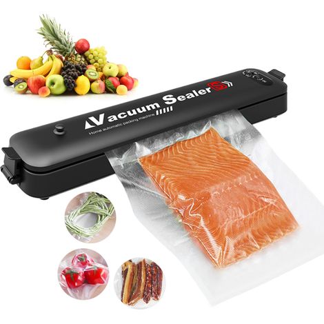 Machine de mise sous vide domestique automatique pour la conservation des aliments et la cuisson sous vide, avec 15 sacs de mise sous vide. (1/2)