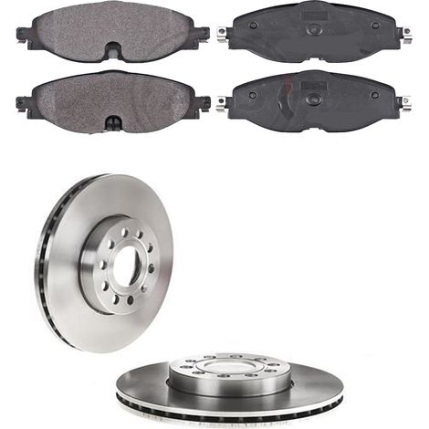 KIT FRENI ANTERIORI compatibile con VW GOLF VIII (CD1) - DISCHI + PASTIGLIE OEM: P 85 126 , P 85 182 / 17521 , 17558 , 18194 /SOSTITUZIONE DIRETTA/BASSA POLVERE/SILENZIOSO (1/5)