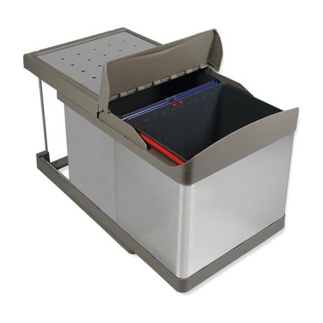Contenedor de extracción automática 2x16l INOX -