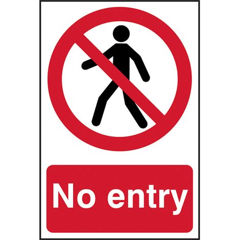 No Entry - PVC 200 x 300mm SCA0600