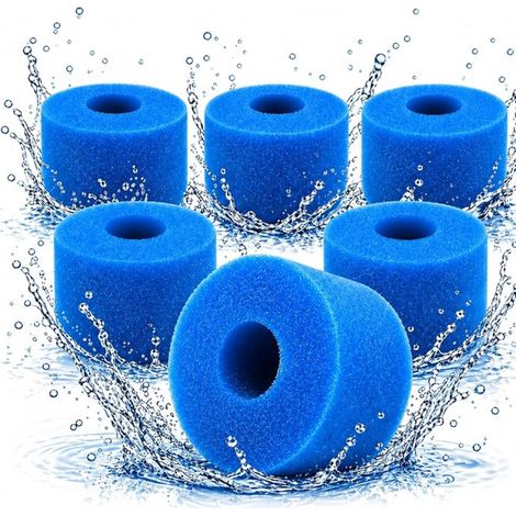 Filtres Mousse Piscine 108 x 40 x 73 mm Cartouches Filtre Spa Lavables Compatibles Type S et Éponge Filtrante pour Jacuzzi (1/5)