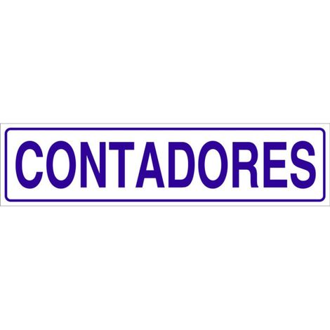 Señal adhesiva glasspack 250x62mm para contadores, diseño variable.