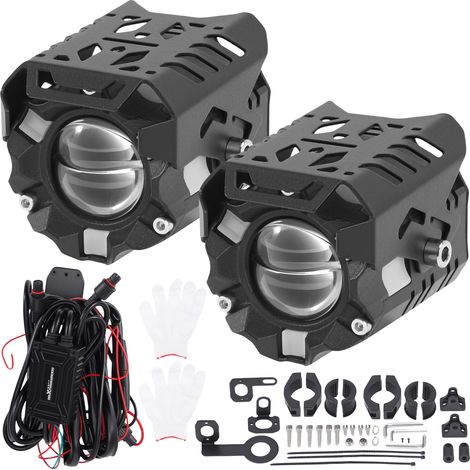 Feu Auxiliaire LED 80W 12V for Moto SSV IP67 3200K/6000K Étanche (1/5)