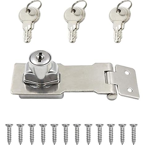 Cadenas à loquet pour Armoire, Meubles, boîte aux Lettres, loquet de Porte, verrou de Porte avec clés (1/5)
