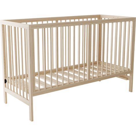 Lettino multifunzione in legno di abete naturale 140 x 60 x 90 cm HOMVRA (1/5)