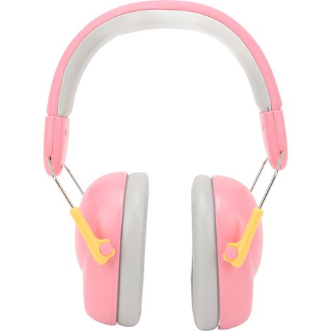 Casque antibruit bébé jaune rose protection auditive insonorisé doux pour voyage sommeil (1/5)