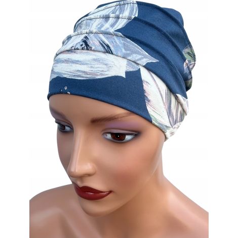 Turbante elegante para mujer Lala 259, gorro de viscosa. Producto polaco. (1/5)